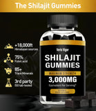 Gommes Shilajit Veris Vigor rouges à saveur-framboise attractives.