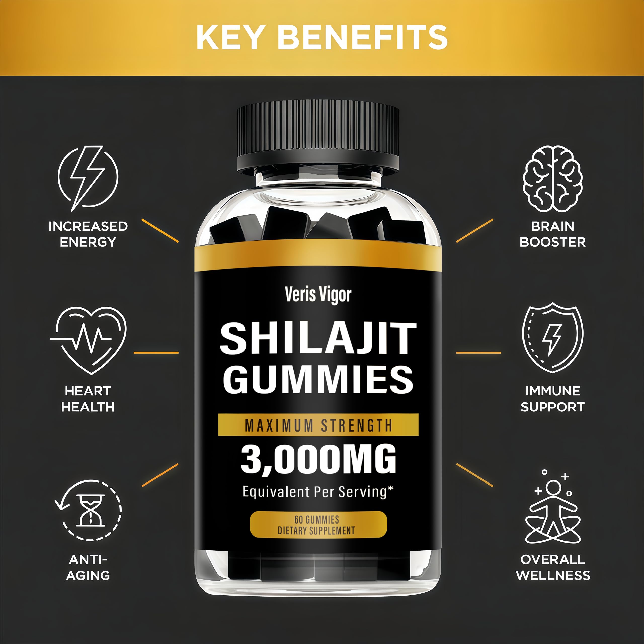 Utilisateur en plein air avec les gommes Shilajit Veris Vigor.