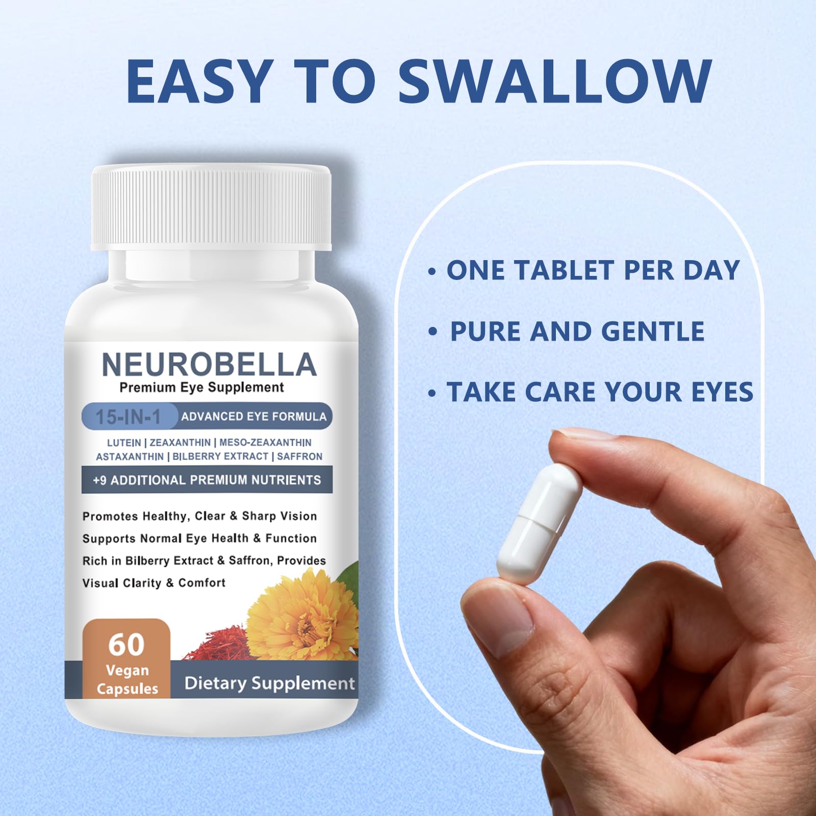 Versafy Neurobella – Usage quotidien pour les yeux sans gluten