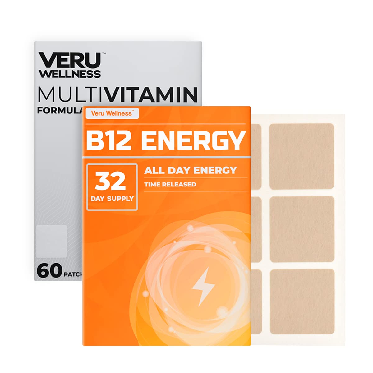 Patch Veru Wellness Bariatique Multi-B12 appliqué sur l'épaule pour énergie durable