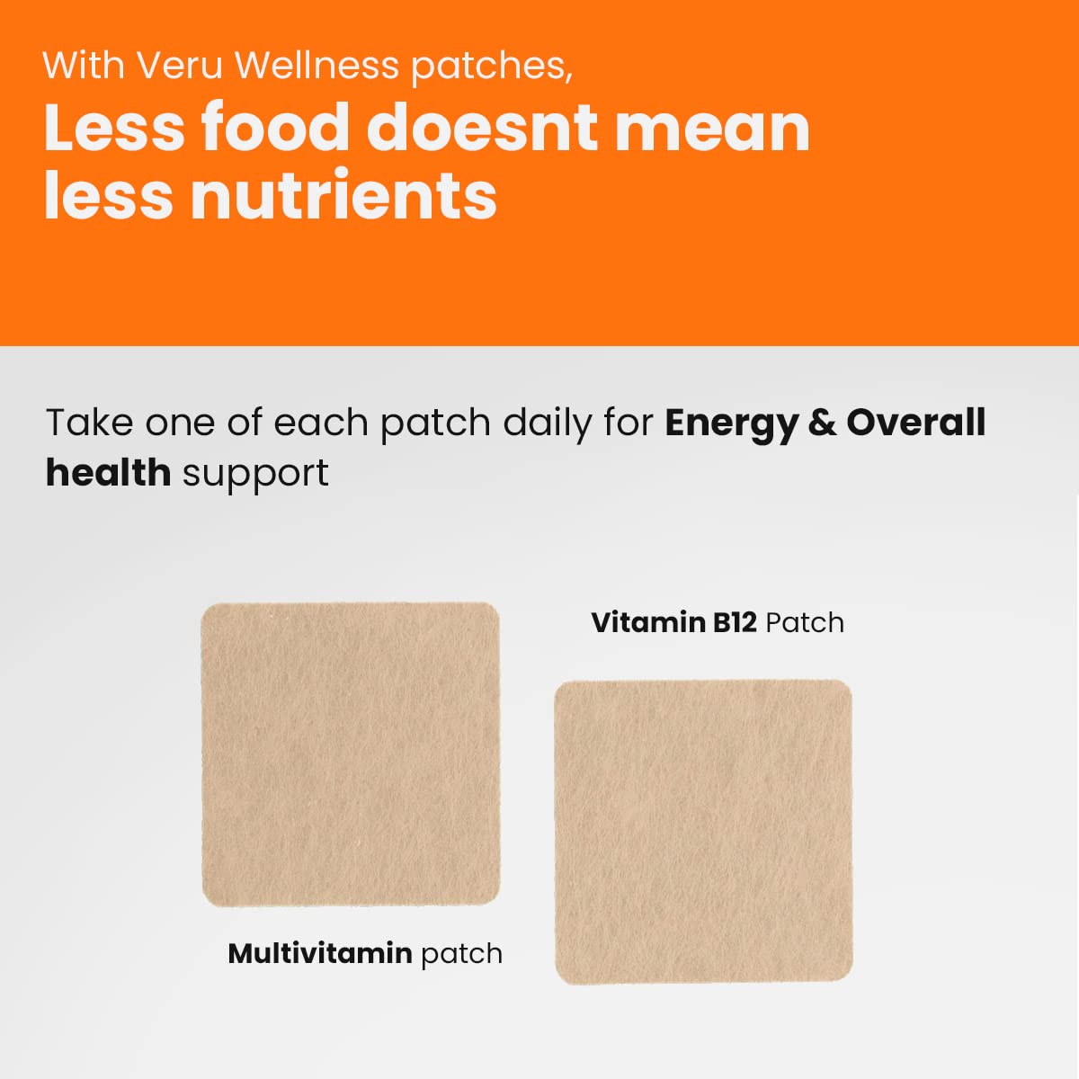 Emballage Patch Veru Wellness Bariatique Multi-B12, prêt à l'emploi