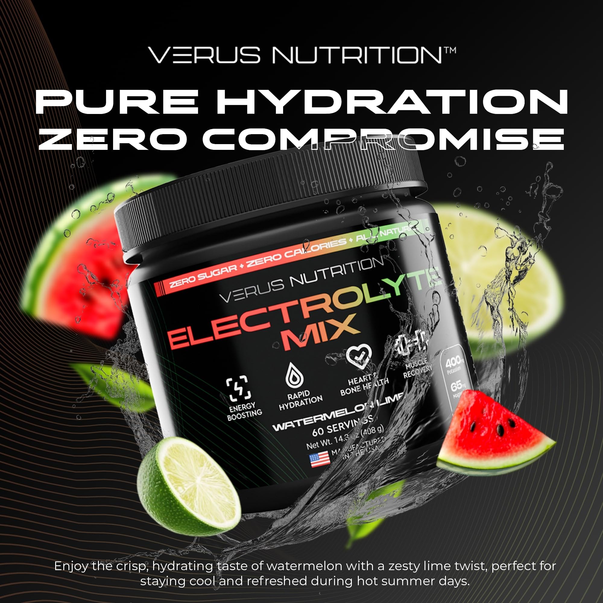 VERUS NUTRITION bouteille en HDPE recyclable, hydratation pratique et éco-responsable