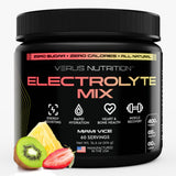 VERUS NUTRITION Electrolytes Poudre montrant le flacon et l'emballage, hydratation sans sucre.