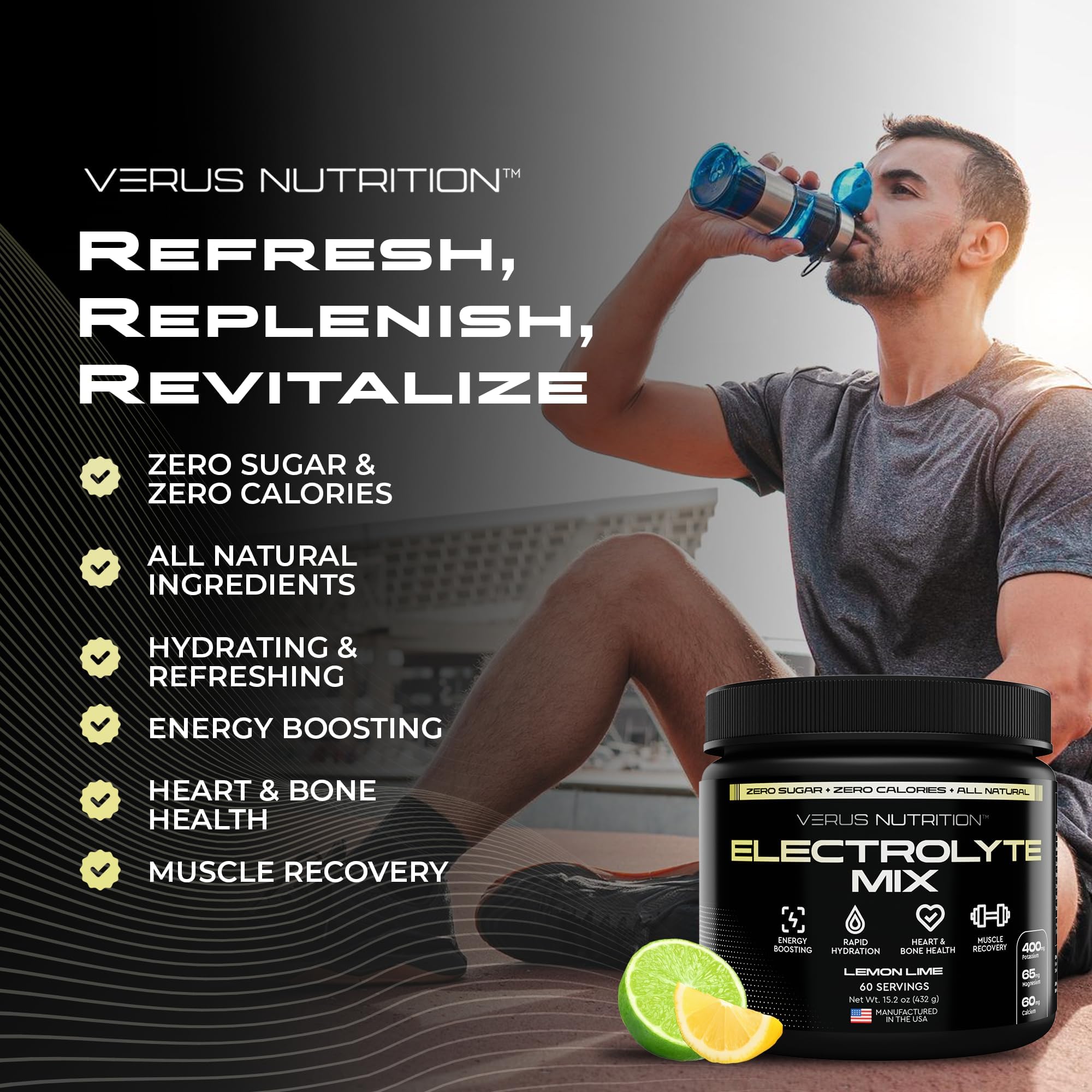 SAVEUR Strawberry Lemonade — VERUS NUTRITION hydrate avec une saveur fruitée.