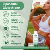 Cap-doseur sur Vervidora Liposomal Glutathione pour dosage précis.