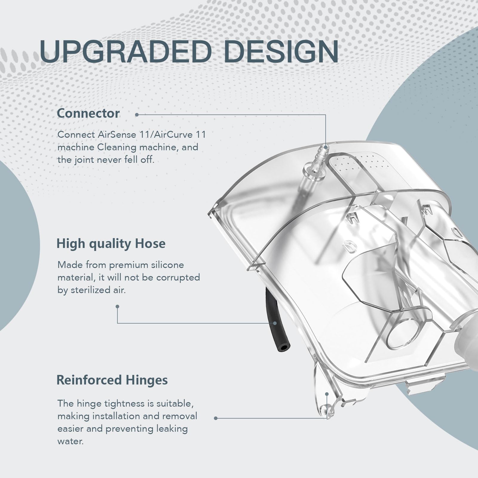 Verybegin design-canalisation-air-identique : débit constant vers l'appareil CPAP.