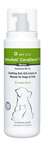 Vet One VetraSeb CeraDerm P Mousse sur flacon, apaise peau sèche et irritée