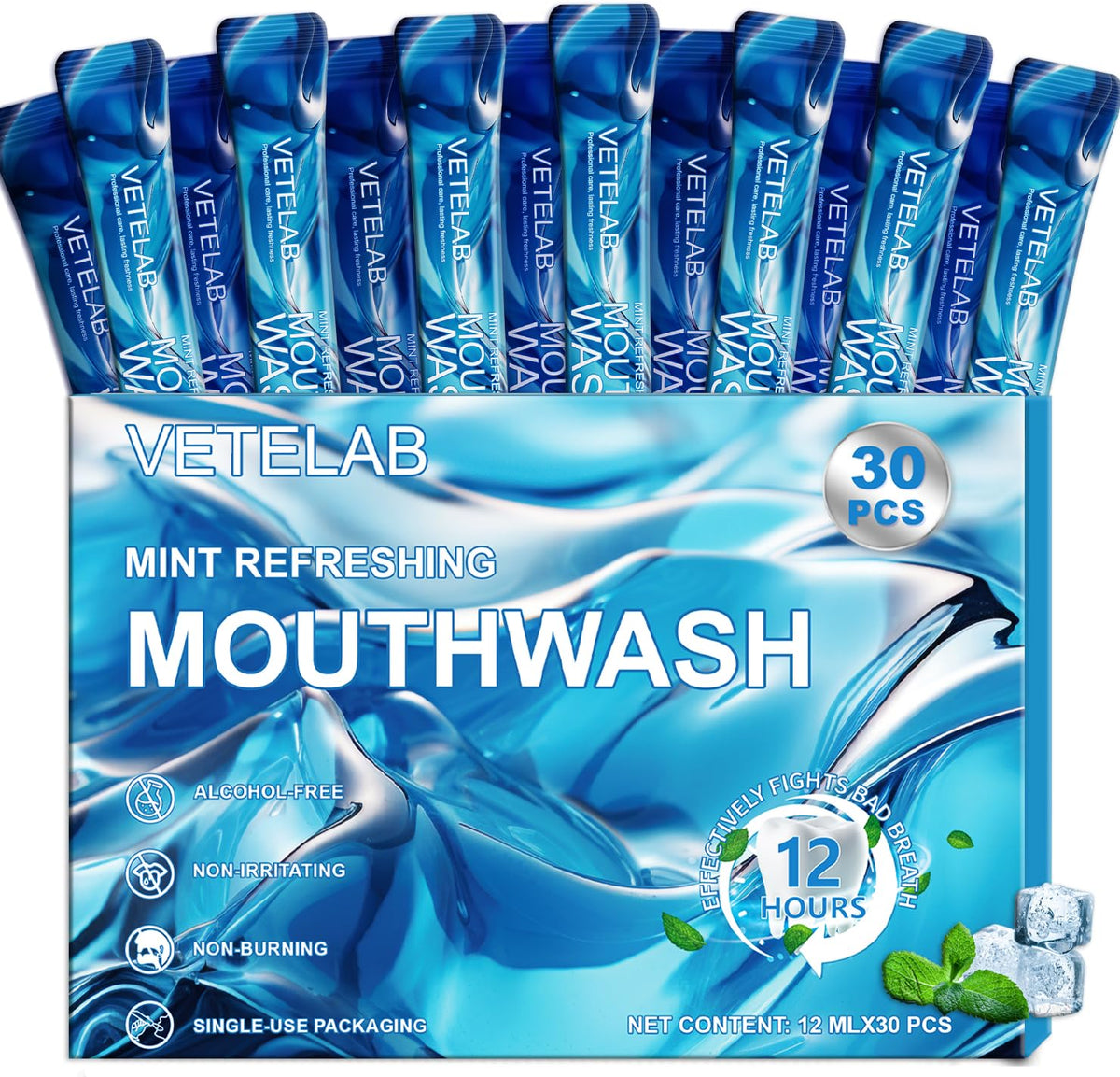 Bain de bouche VeteLab voyage en sachets individuels pour déplacements