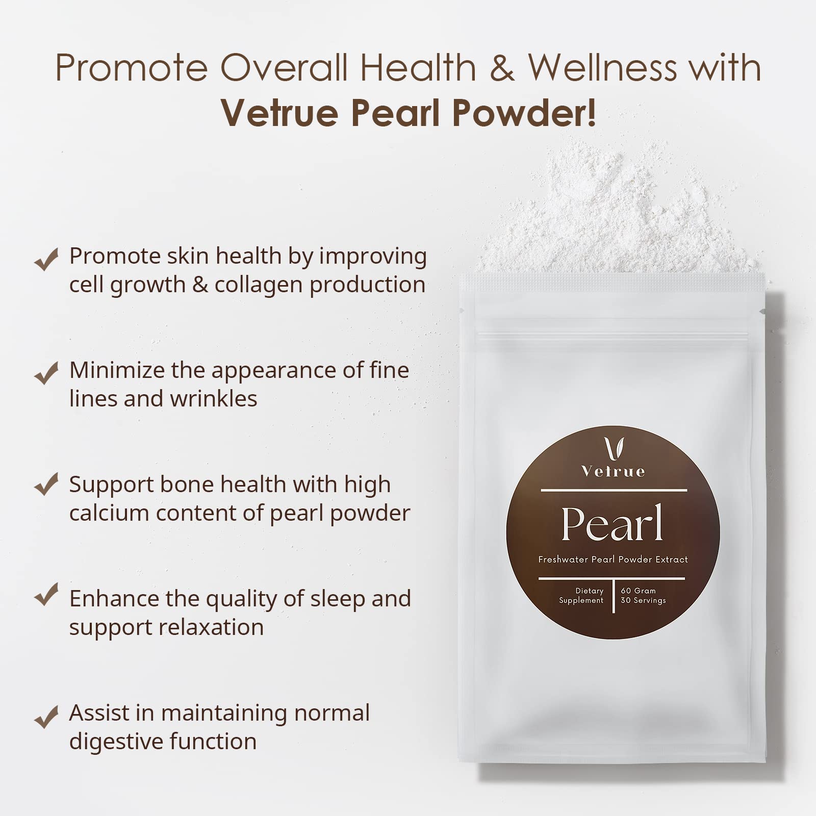 Vetrue Poudre de Perle dans une tasse de café, énergie matinale potentielle.