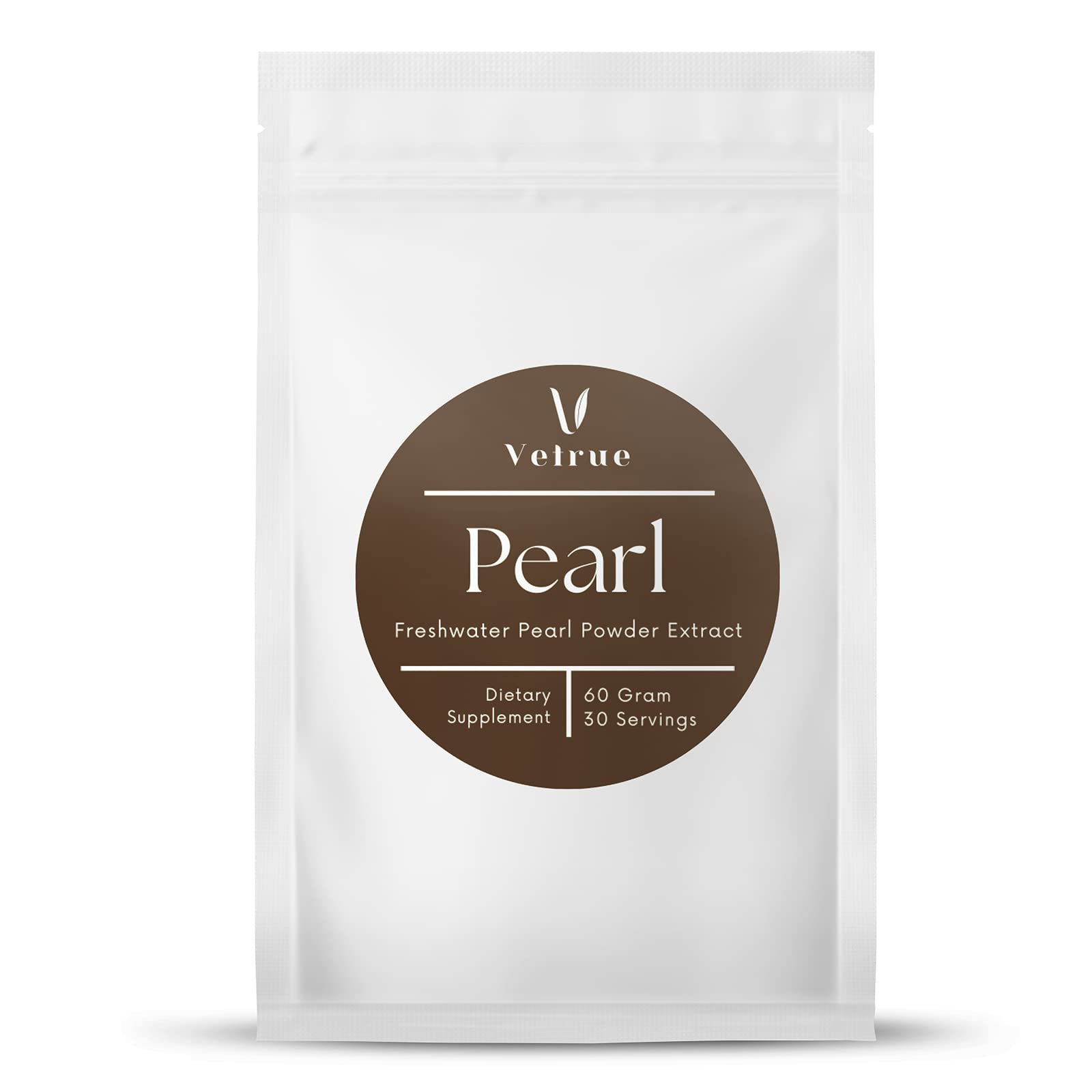 Vetrue Poudre de Perle dans flacon, mélange facile pour boissons.