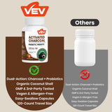 VEV Charbon et probiotiques solution pratique lors de déplacements