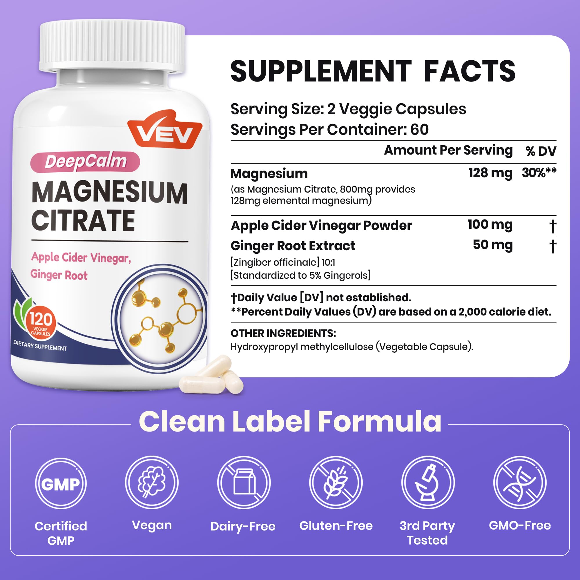 VEV Deep Calm – capsules visibles facilitant une routine quotidienne