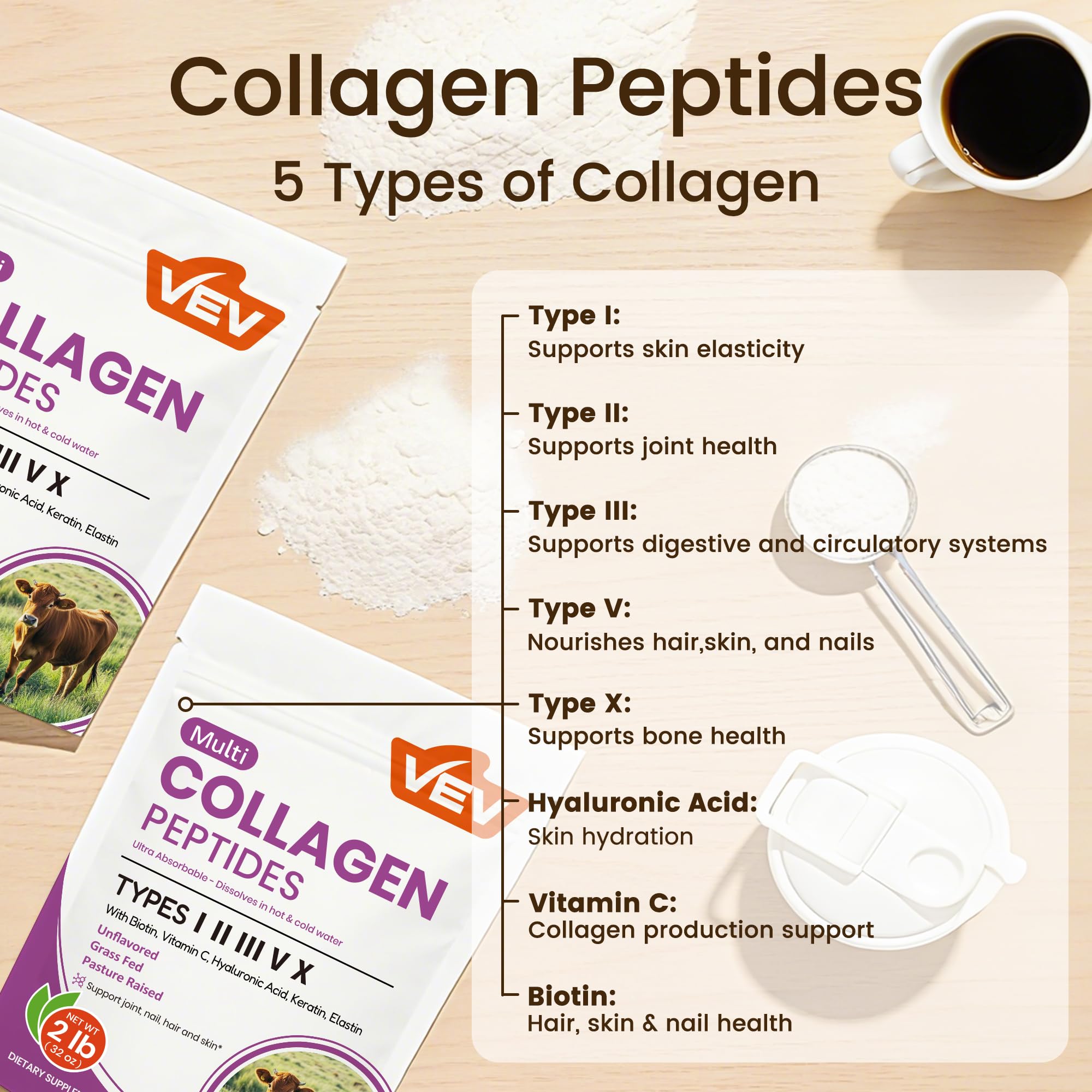 VEV Multi Collagen – dissolution rapide pour une intégration fluide dans la routine quotidienne