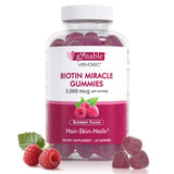 Vevoec Gynable Biotine gommes emballage: source pratique pour soutenir cheveux et ongles.