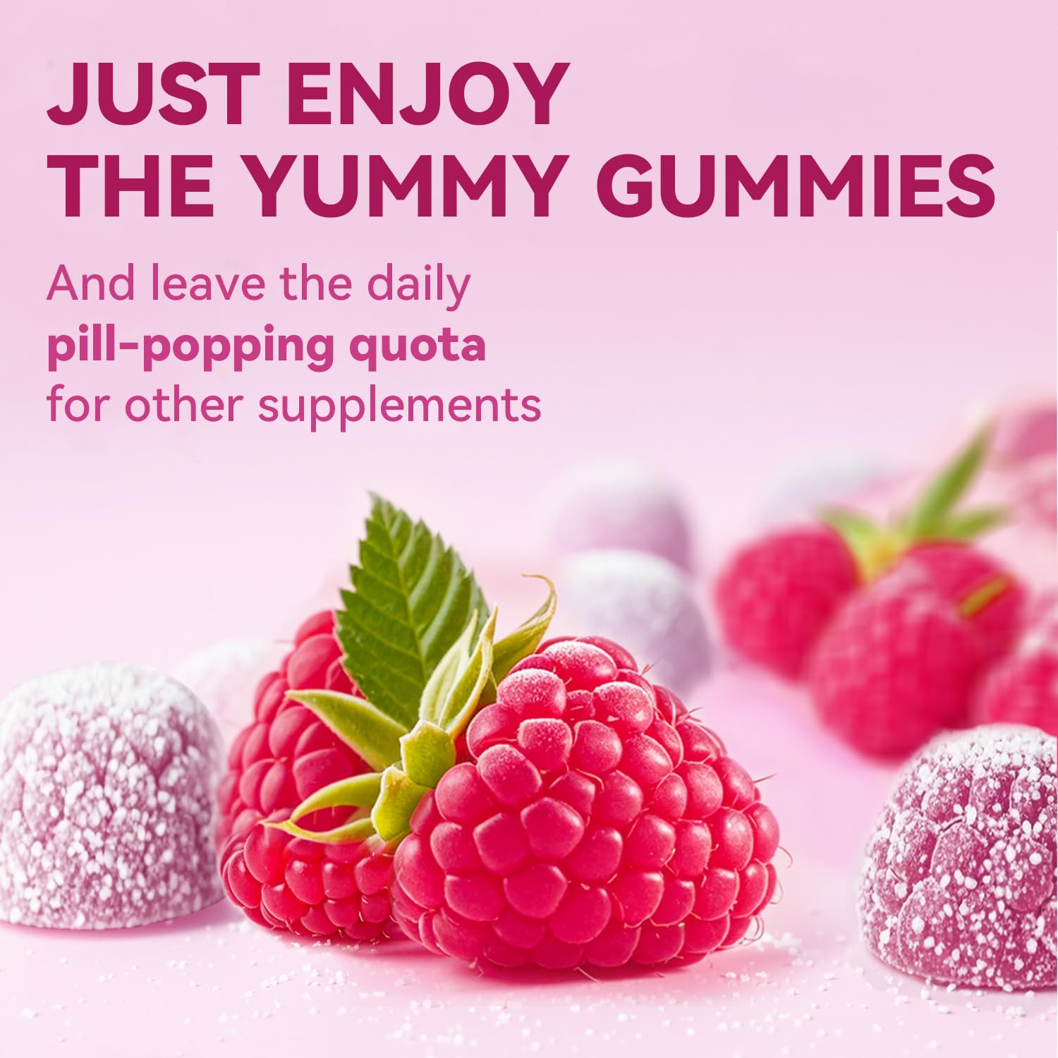 Vevoec Gynable Biotine gommes saveur-framboise-naturelle: plaisir facile à savourer.