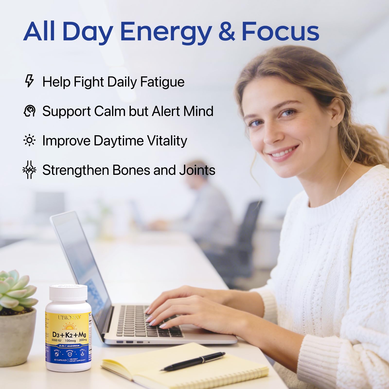 Vevoec Ubioska box 60 capsules, format quotidien simple et pratique.