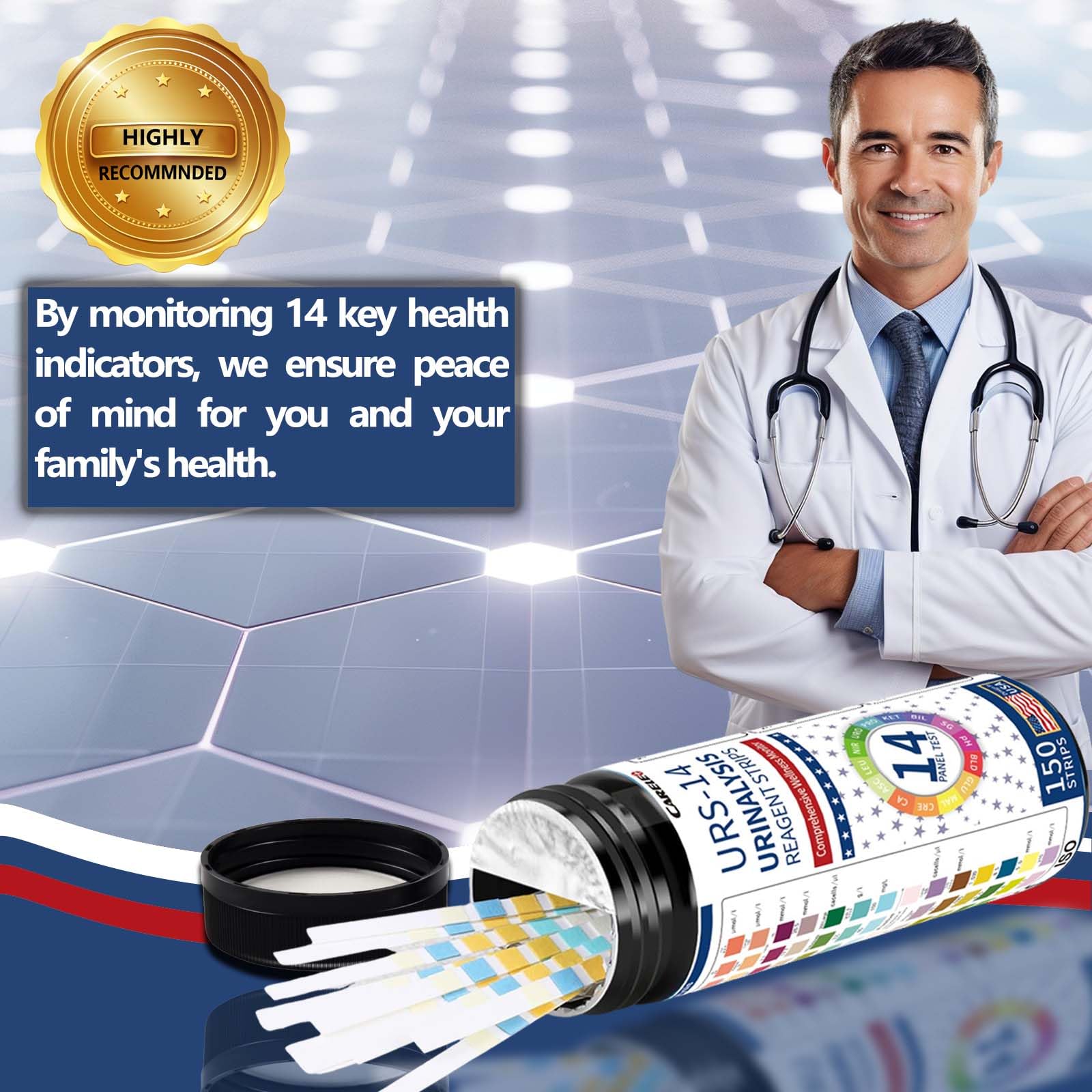 Utilisation domestique simple avec VGTYE pour l'analyse quotidienne d'urine.