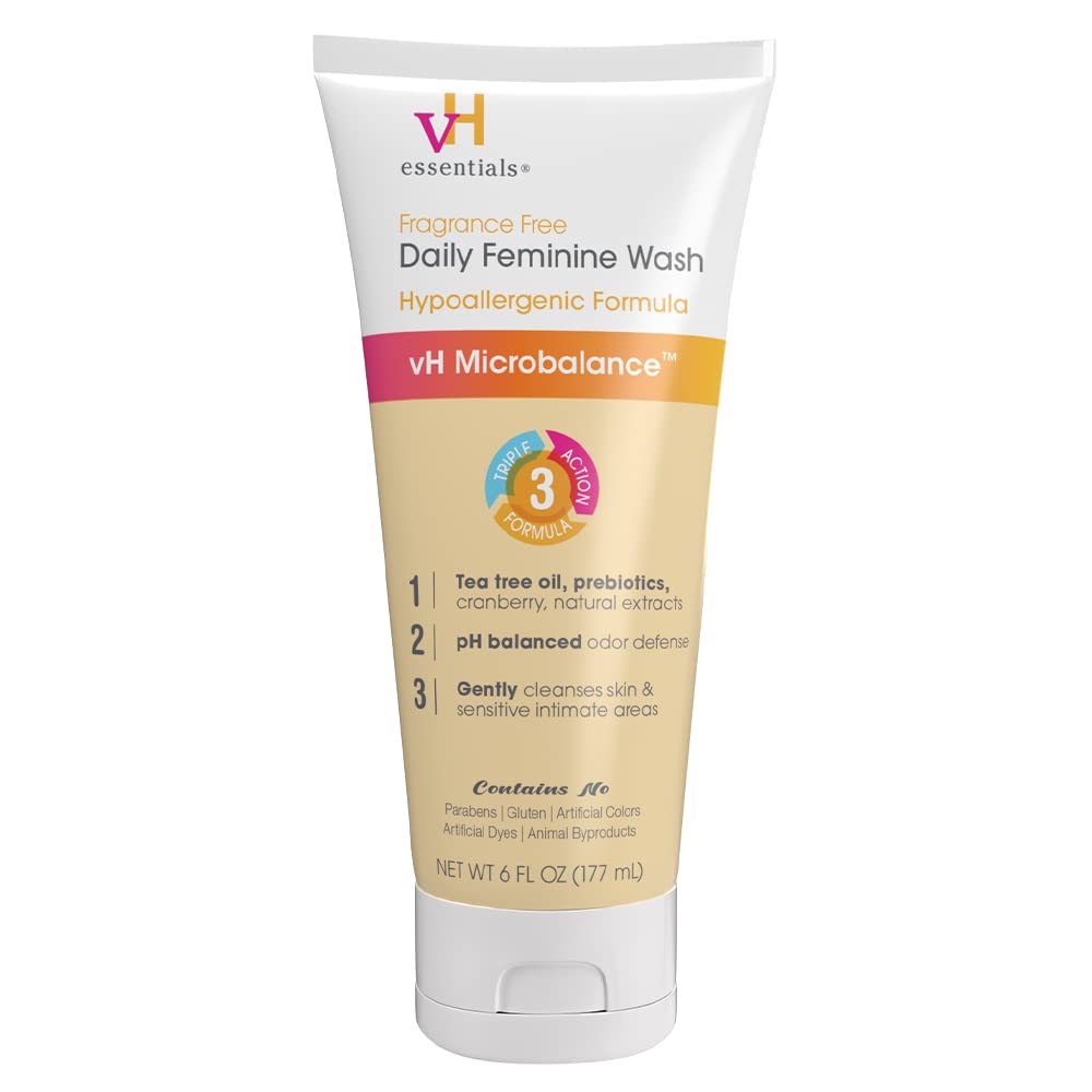 vH essentials lavage féminin quotidien dans une bouteille 6oz pratique.