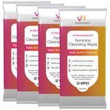 vh essentials lingettes nettoyage féminin, sensation de fraîcheur grâce au pH équilibré.