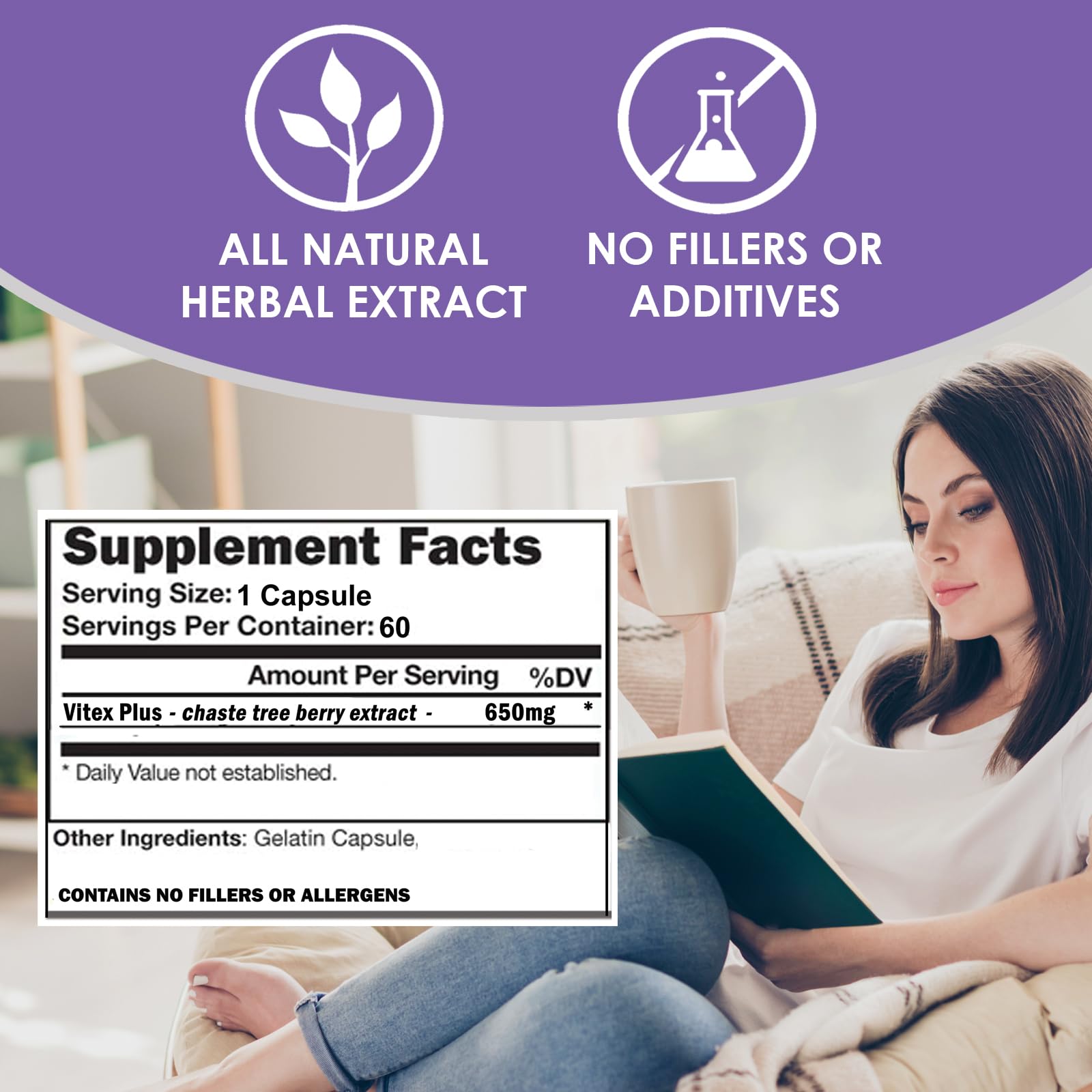 VH Nutrition VITEX+ Etiquette – guide clair d'utilisation