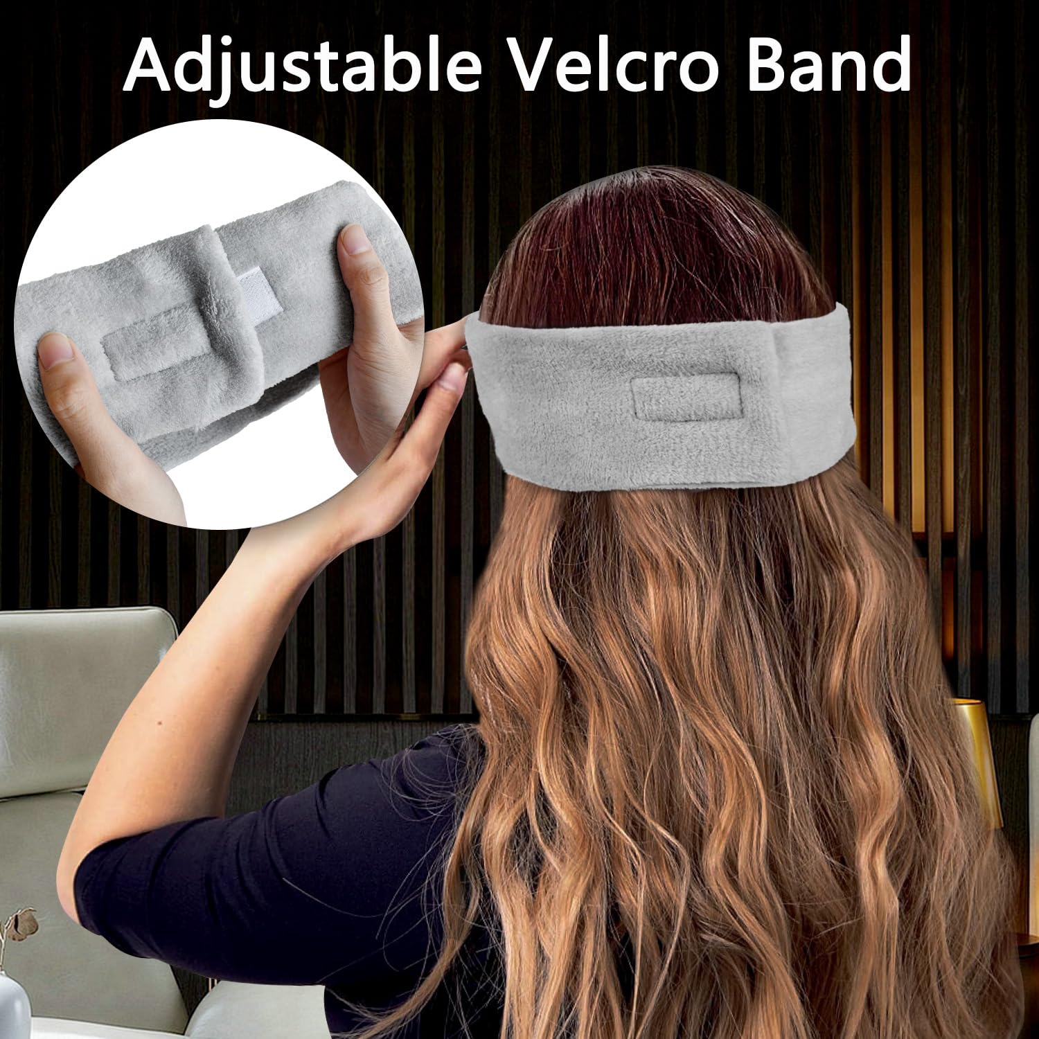 VHOPMORE masque sommeil bandeau réglable, ajustement personnalisé