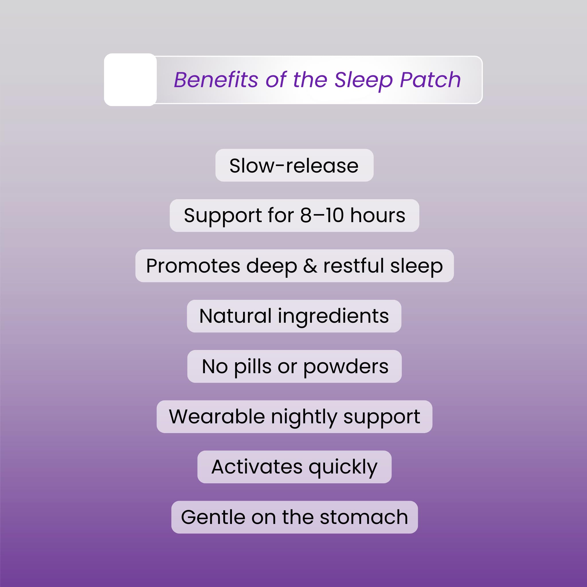 VIBE PATCHES patch-lavande relaxant pour transition au sommeil