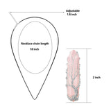 Pendentif rose quartz en goutte, design intemporel et chic.