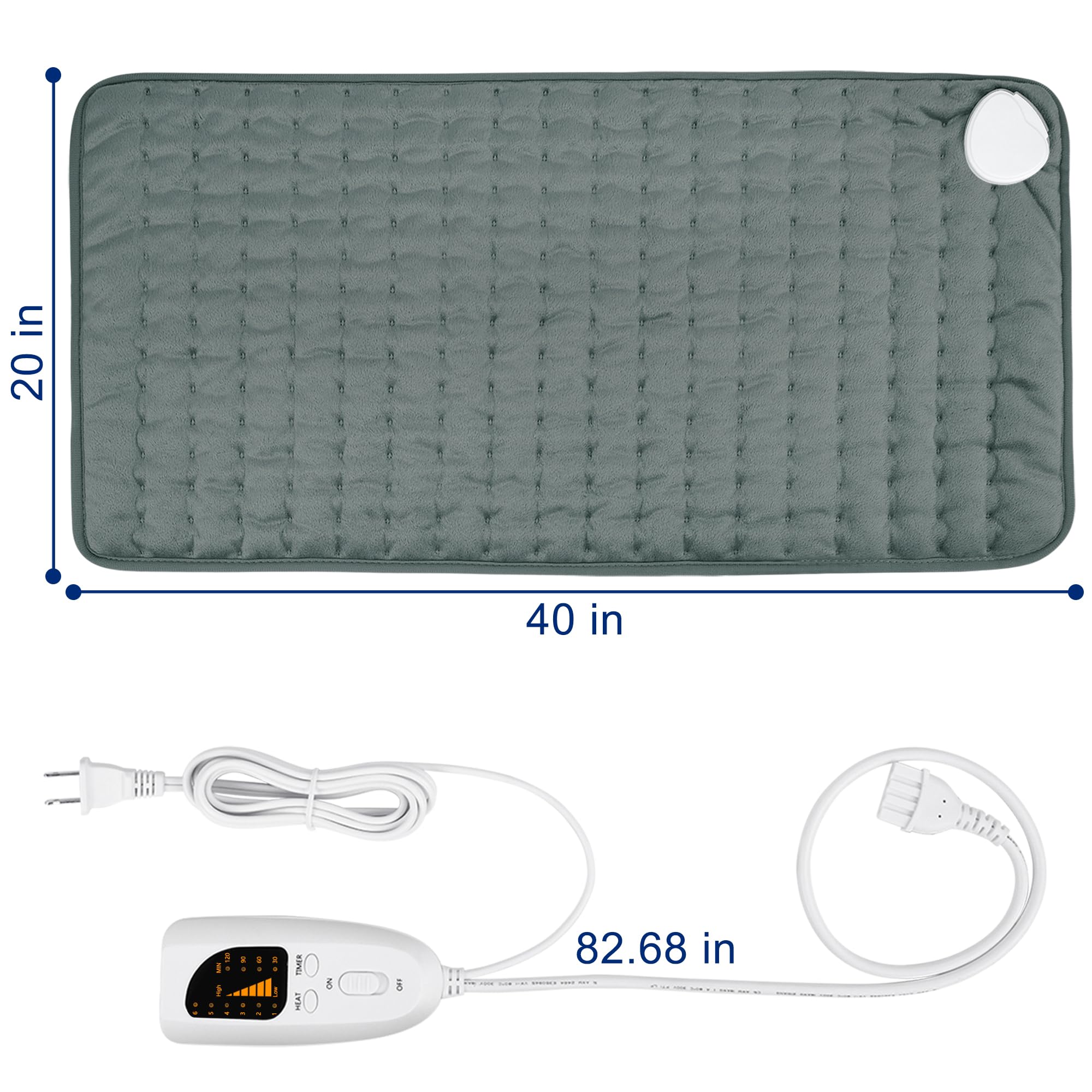 Coussin chauffant VIBOOS posé sur les épaules pour relaxation.