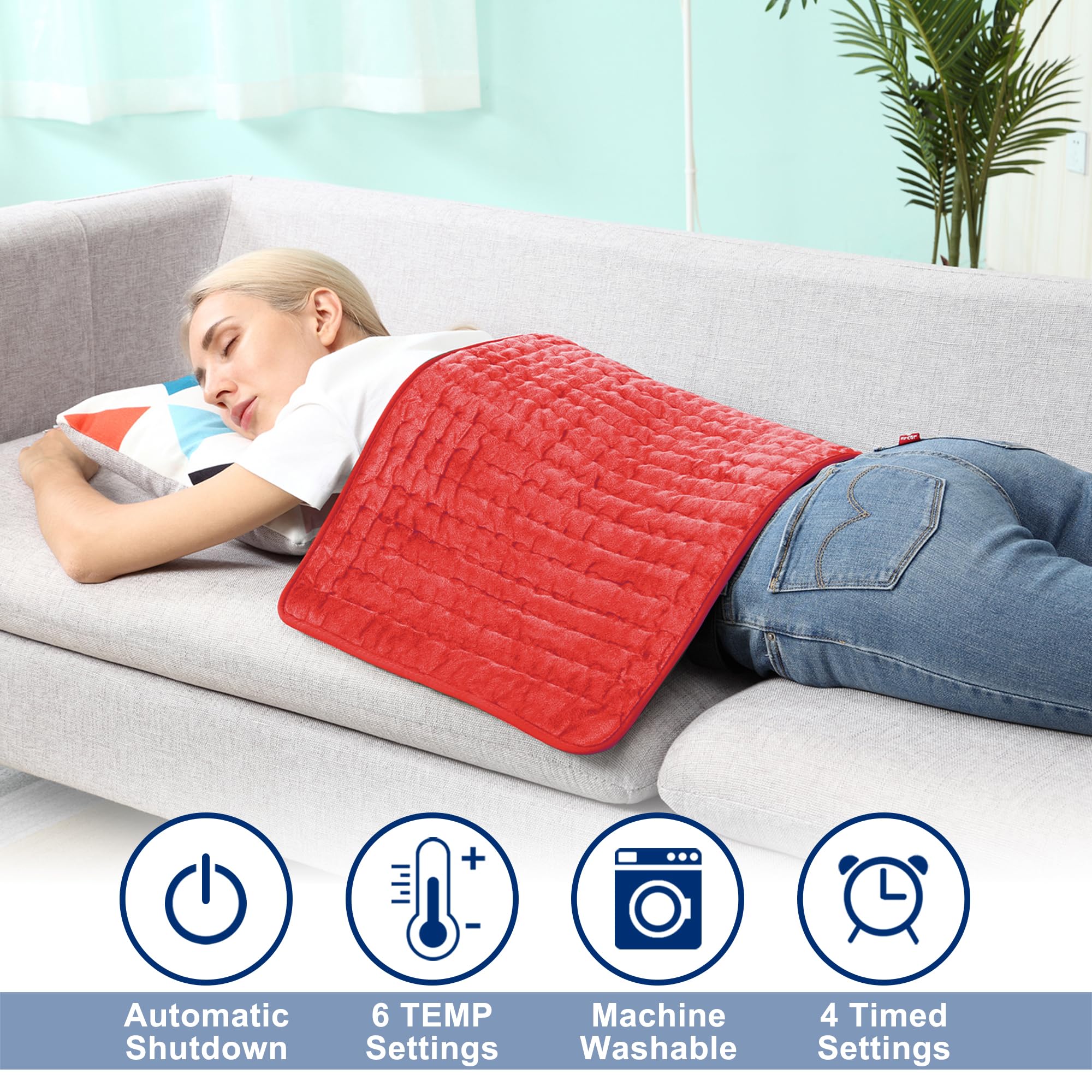 Coussin chauffant VIBOOS pour genoux et jambes après l effort