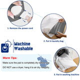 Coussin chauffant VIBOOS en utilisation domestique pour réconfort rapide.