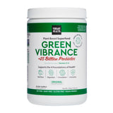 Vibrant Health Green Vibrance – bouteille montrant l’emballage pratique pour démarrer la journée.