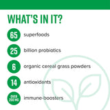 Vibrant Health Green Vibrance – cuillère-dose facilitant les portions quotidiennes.