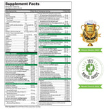 Vibrant Health Green Vibrance: etiquette-65-superaliments, preuve de transparence.