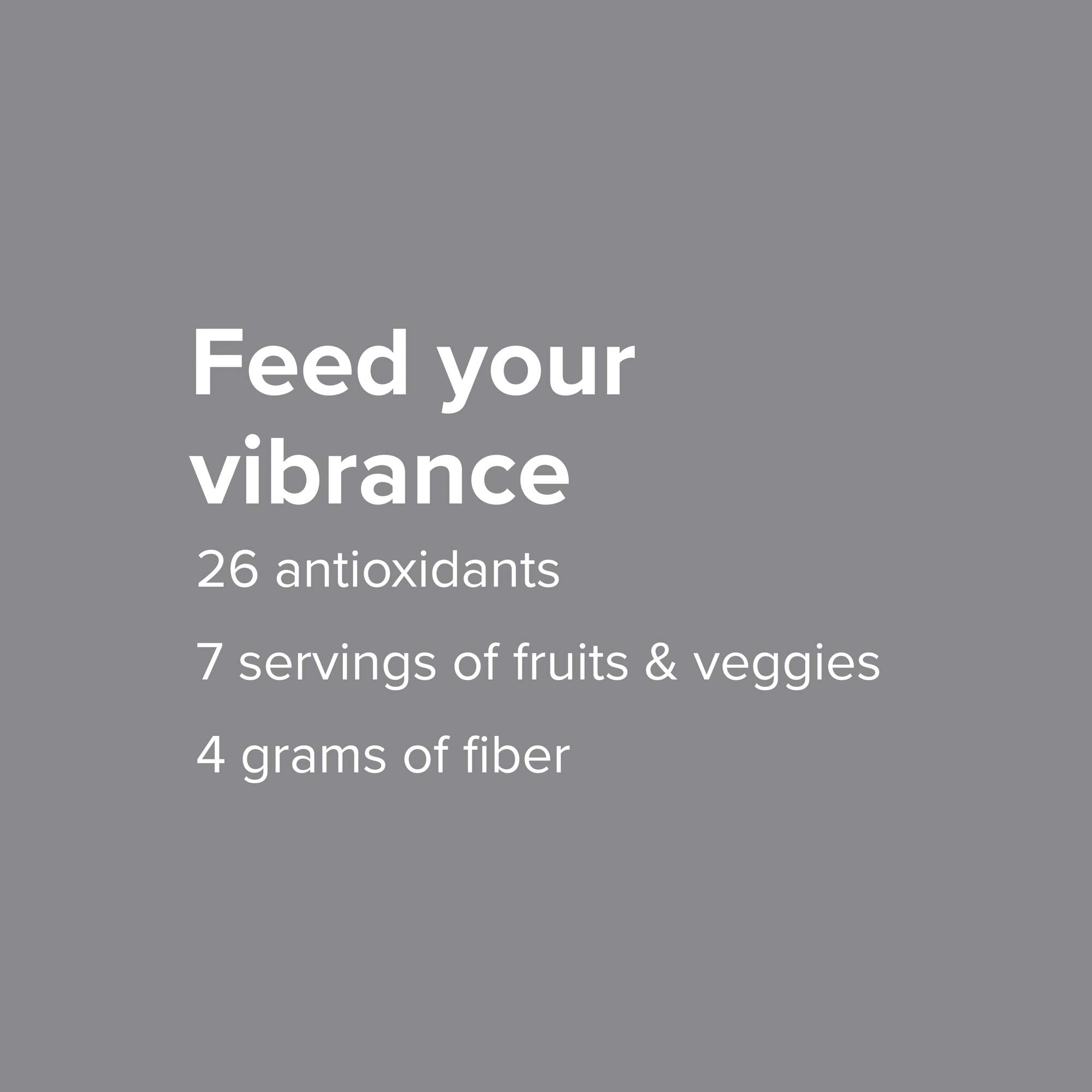 Vibrant Health Maximum Vibrance — plus de 120 ingrédients de plantes pour un mélange riche.