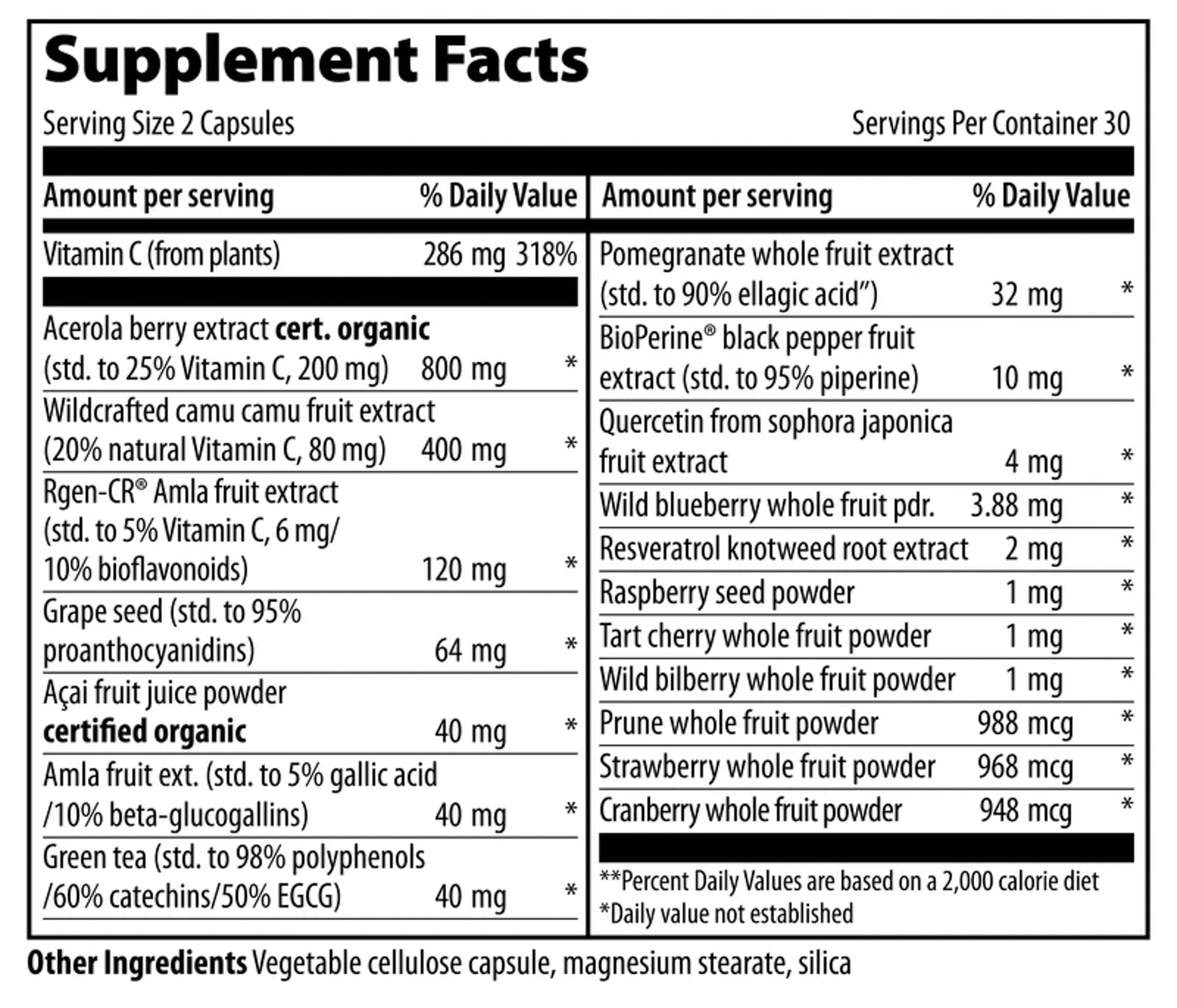Vibrant Health Super Natural C – capsules faciles à prendre au quotidien.
