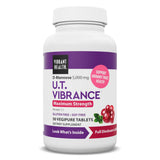 Vibrant Health U.T. Vibrance tablettes en boîte, soutien pratique des voies urinaires.