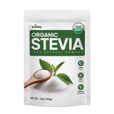 Viccoky poudre-stevia-organique-370g, édulcorant naturel sans calories.
