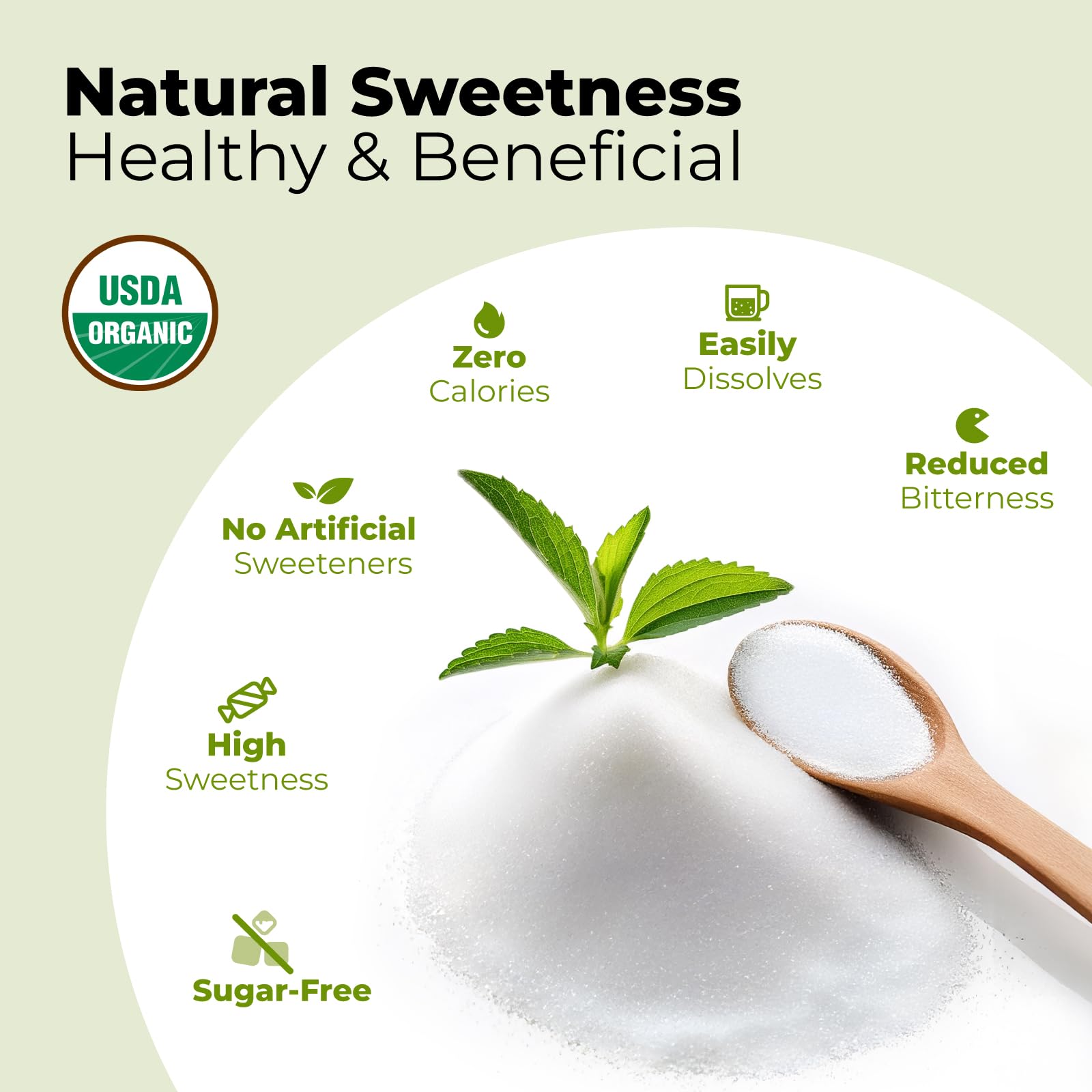 Viccoky stevia-poudre-usage-boissons, sucrage sans sucre ajouté.