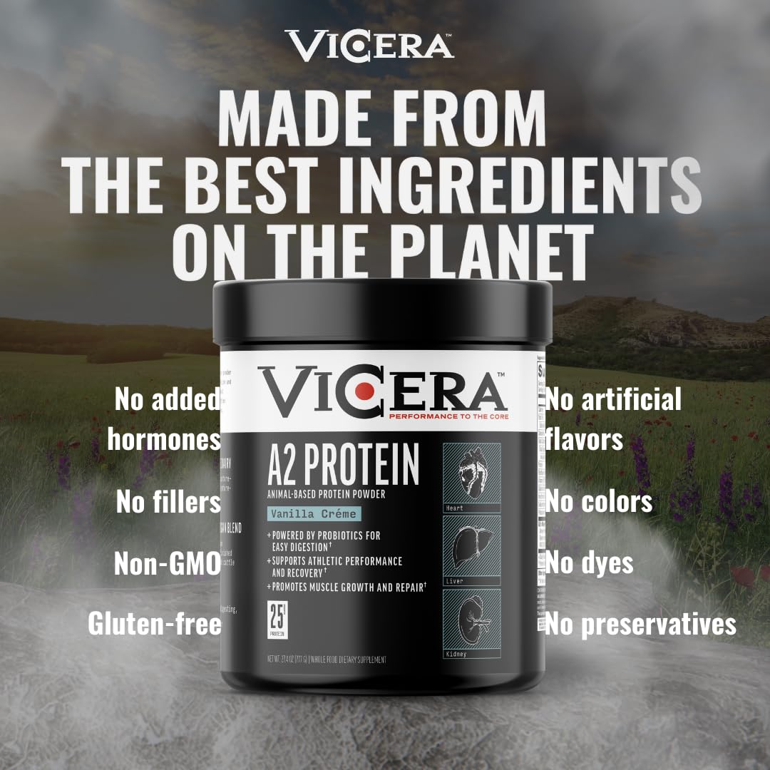 Smoothie vanille crème avec VICERA A2 pour une douceur légère.