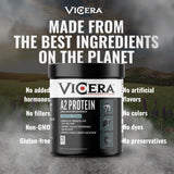 Smoothie vanille crème avec VICERA A2 pour une douceur légère.