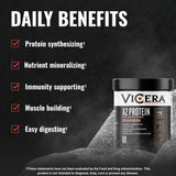 VICERA A2 Protéine Poudre sans gluten et sans additifs artificiels.