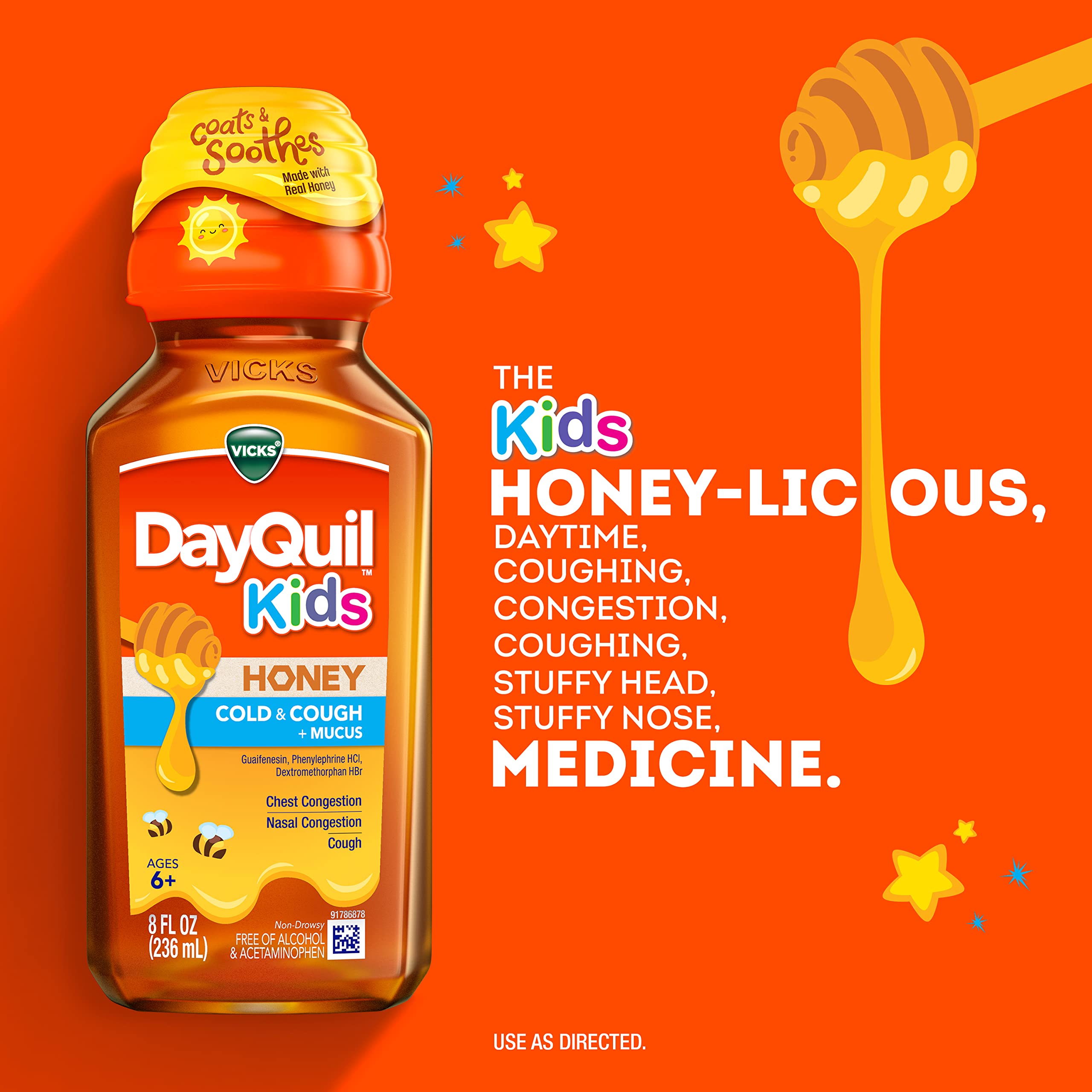 Relief du nez bouché et de la toux chez l’enfant avec DayQuil Enfants.