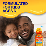 Sans aspirine et sans paracétamol dans DayQuil Enfants.