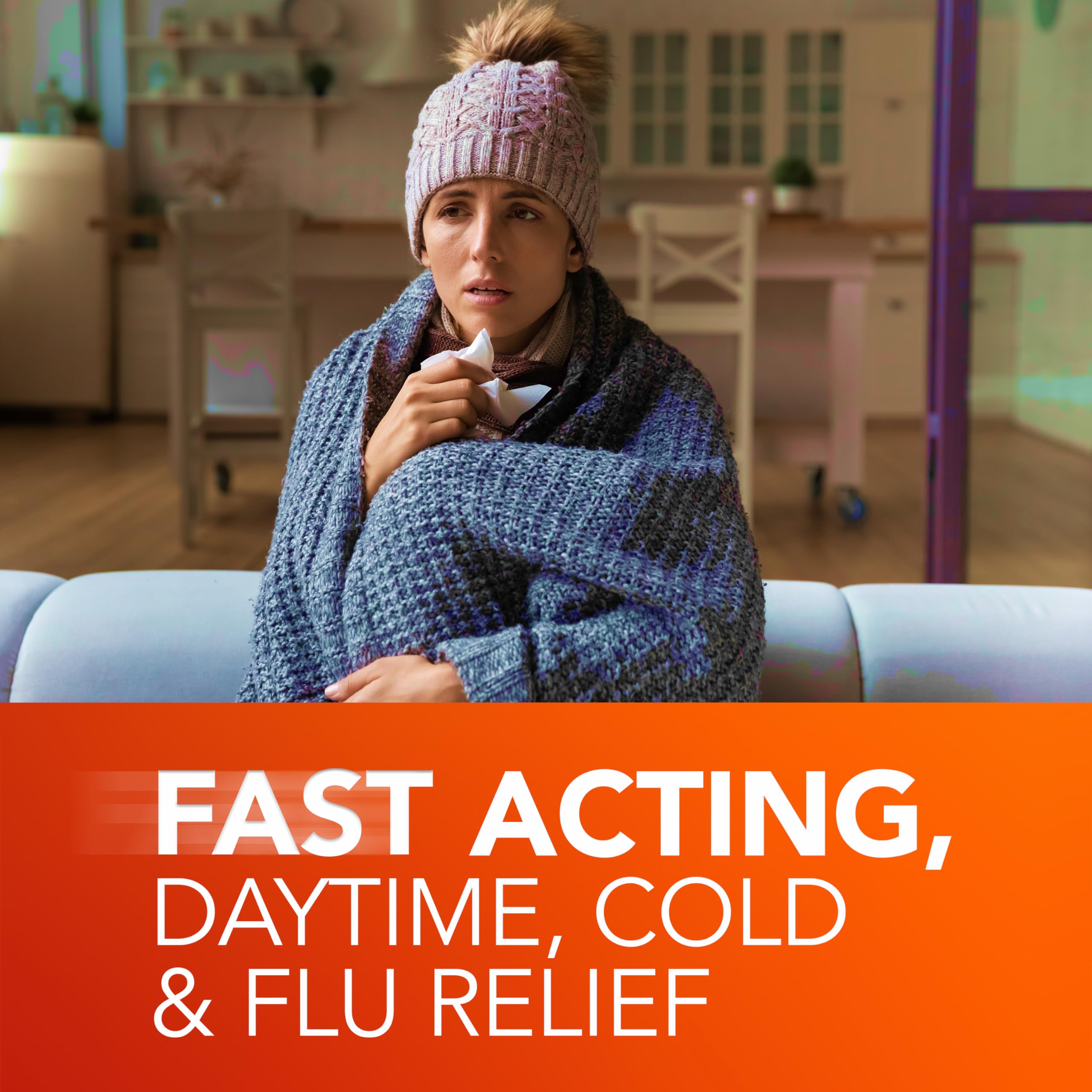 Vicks DayQuil Severe – emballage visible et clair pour vérifier le contenu.