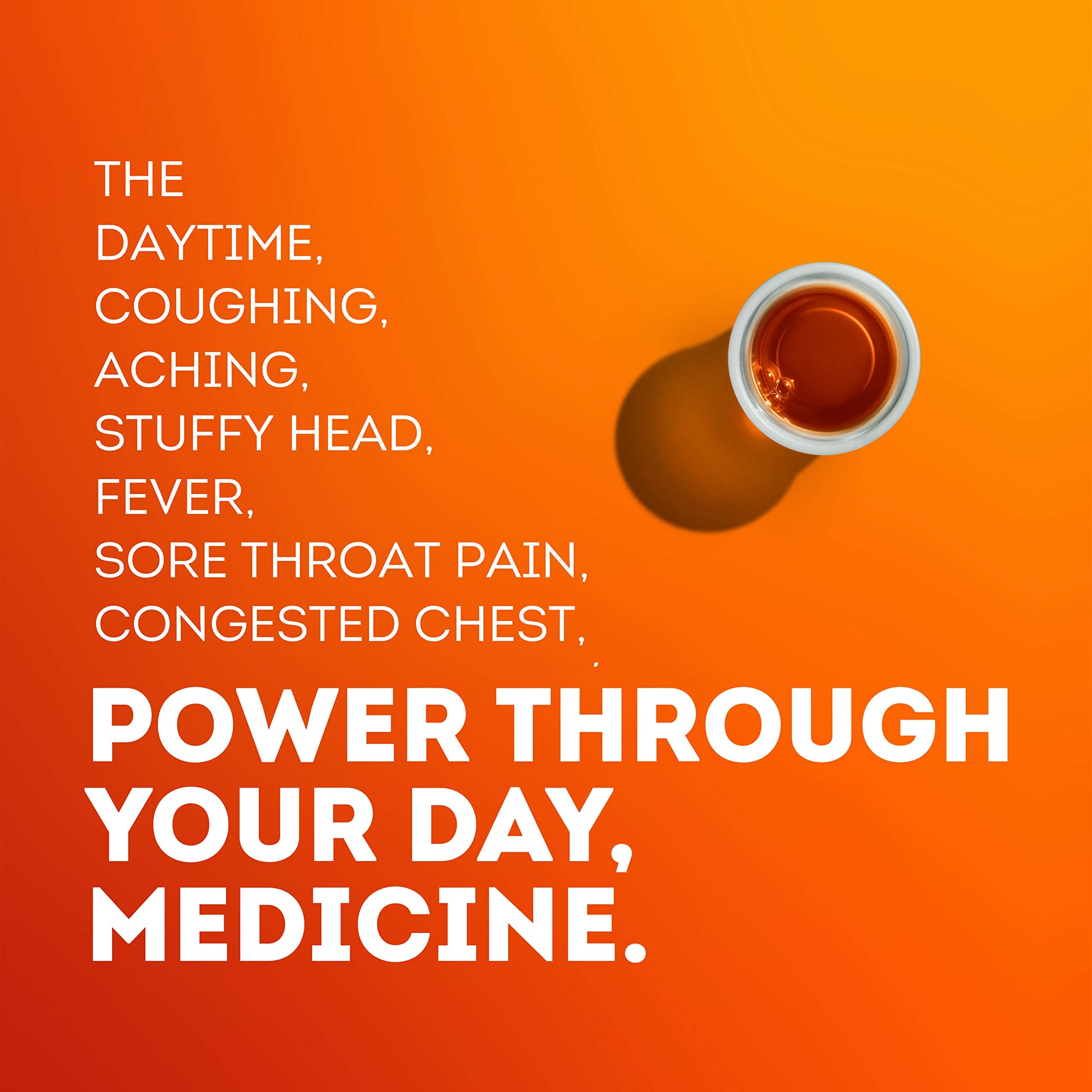 Vicks DayQuil Severe – étiquette claire facilitant les choix de dosage.
