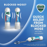 Inhalateur Vicks en mobilité, format compact et discret.
