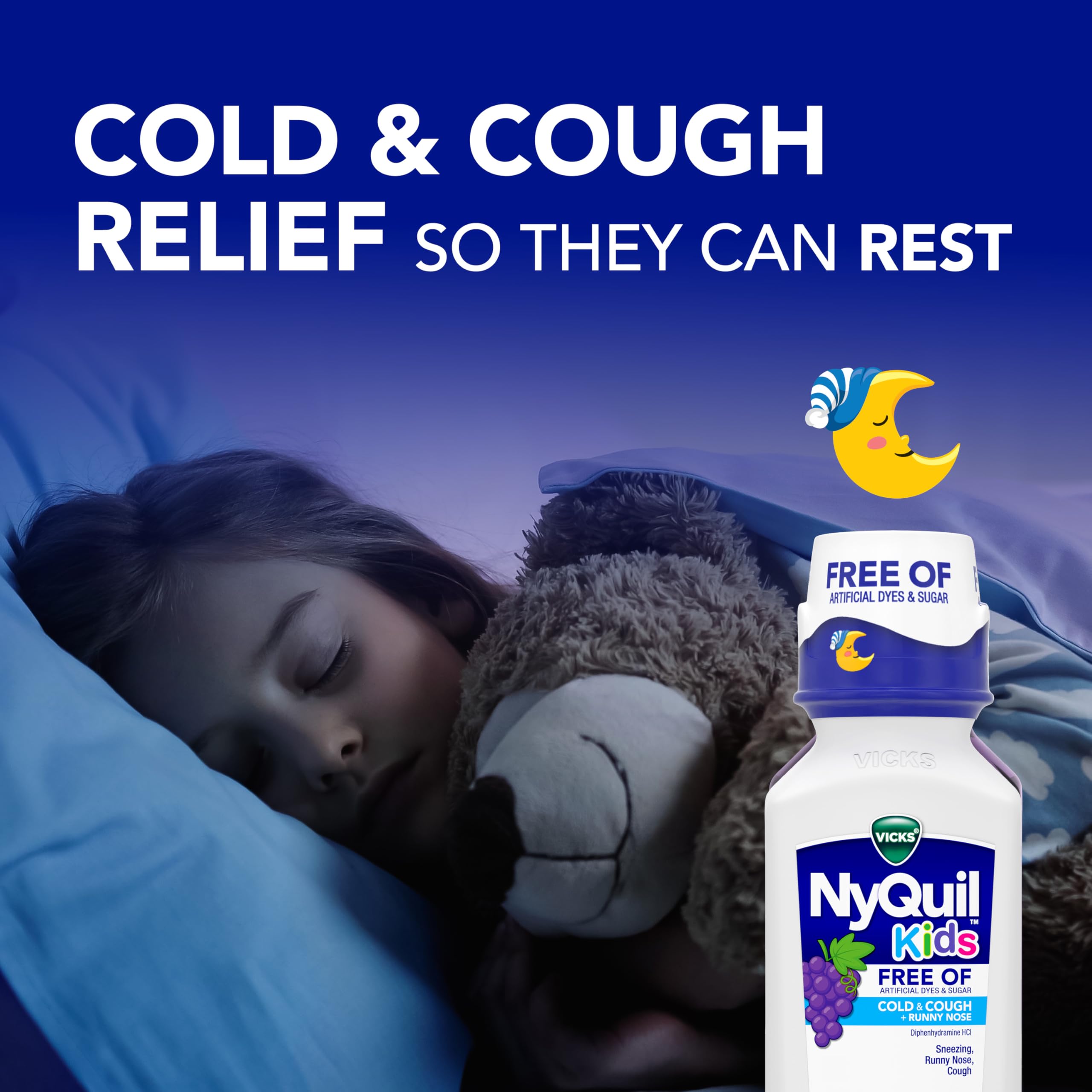 Co-pack DayQuil & NyQuil jour et nuit, pratique pour les familles.