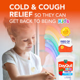Goût framboise jour, VICKS DayQuil & NyQuil, ce qui plaît aux enfants.