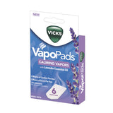 Vicks Vapopad Lavande photo produit montrant l’emballage et diffusion douce.