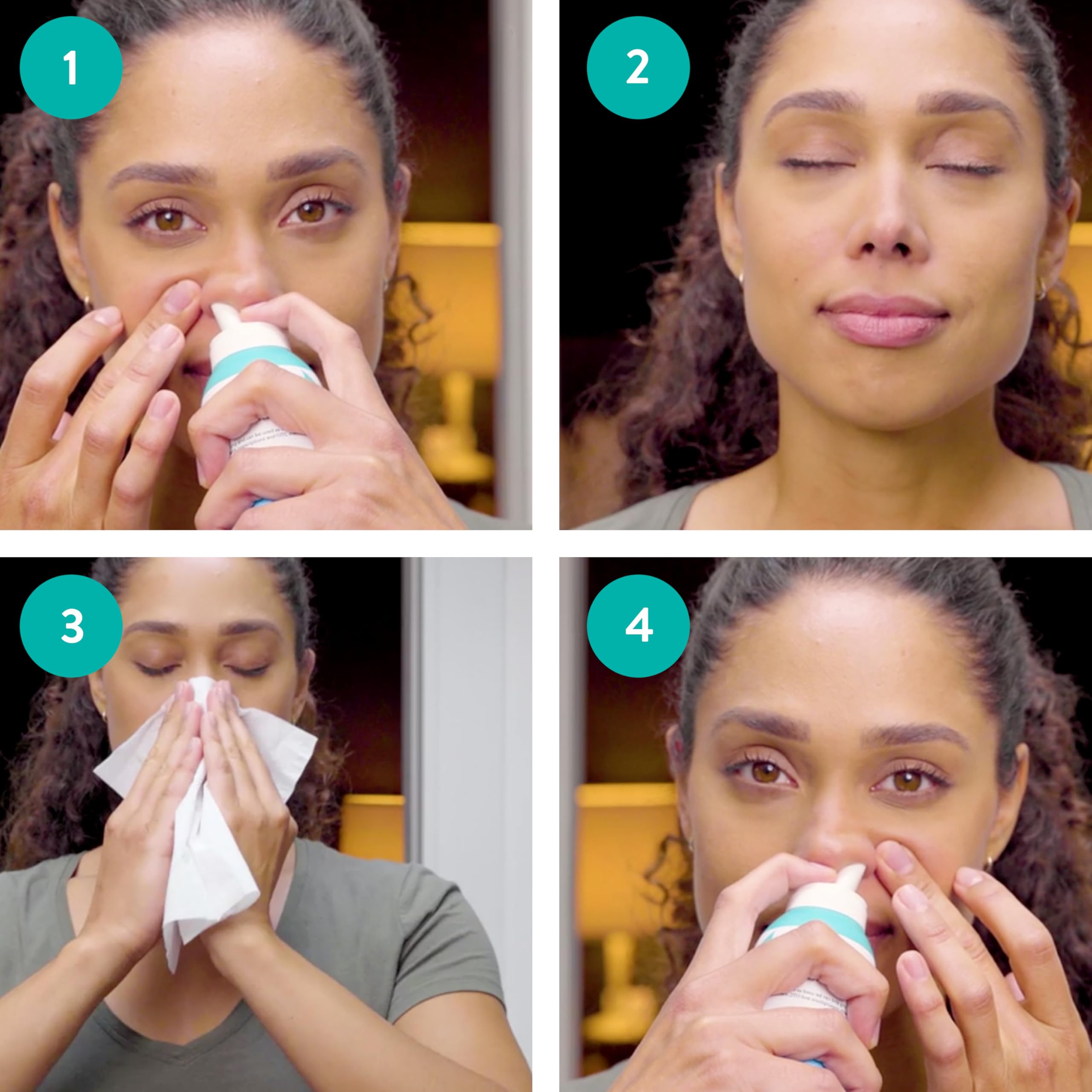 Vicks Sinex Saline Spray buse ultra-fine: pulvérisation douce pour narines sensibles.